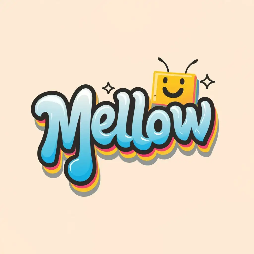 logo, Marshmello Happy, with the text "MelloW", typography, be used in Nonprofit industry