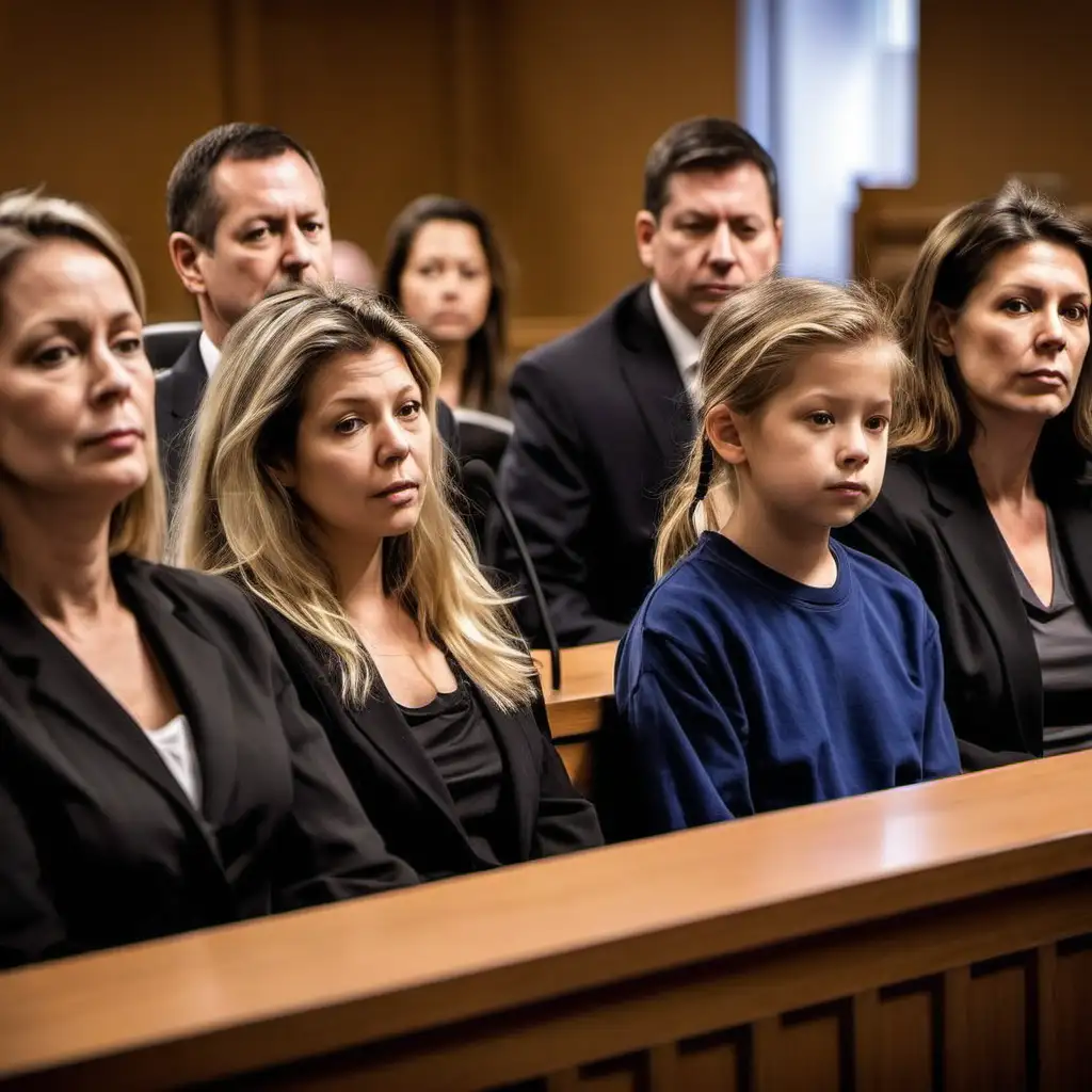 picture of families in court
