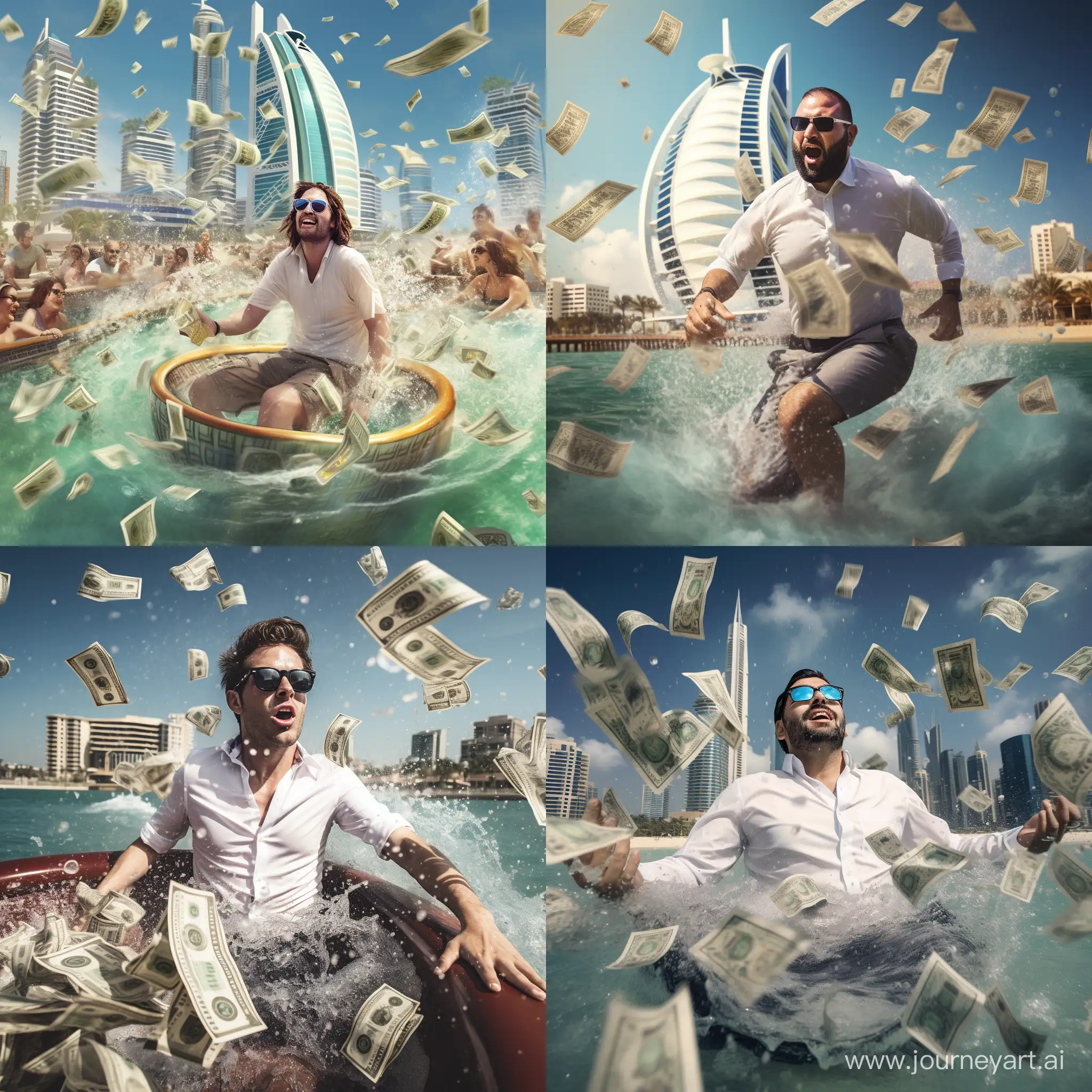 Wealthy-Trader-Making-a-Splash-in-Dubai-Extravagant-Money-Display
