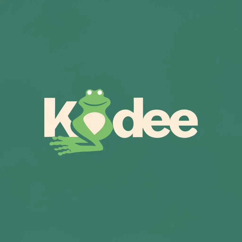 logo, Frog, with the text "Kodee", typography, be used in Nonprofit industry