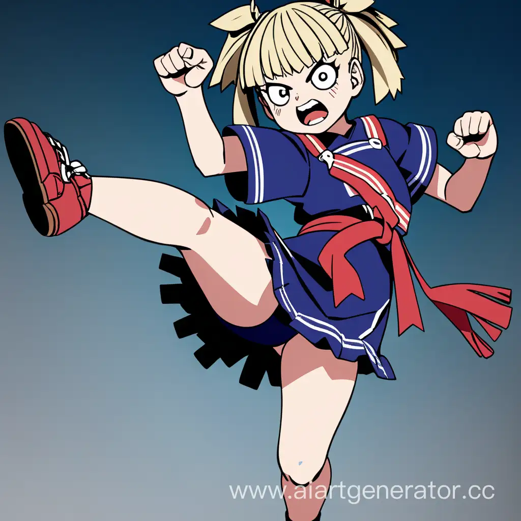 Himiko-Toga-Low-Kick-Attack-in-My-Hero-Academia