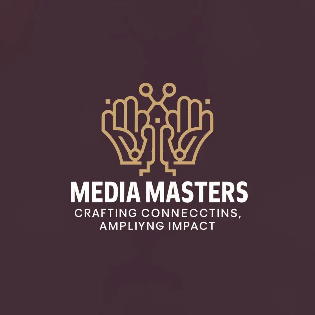 a logo design,with the text "Media Masters", main symbol:Crafting Connections, Amplifying Impact:,Moderate,clear background