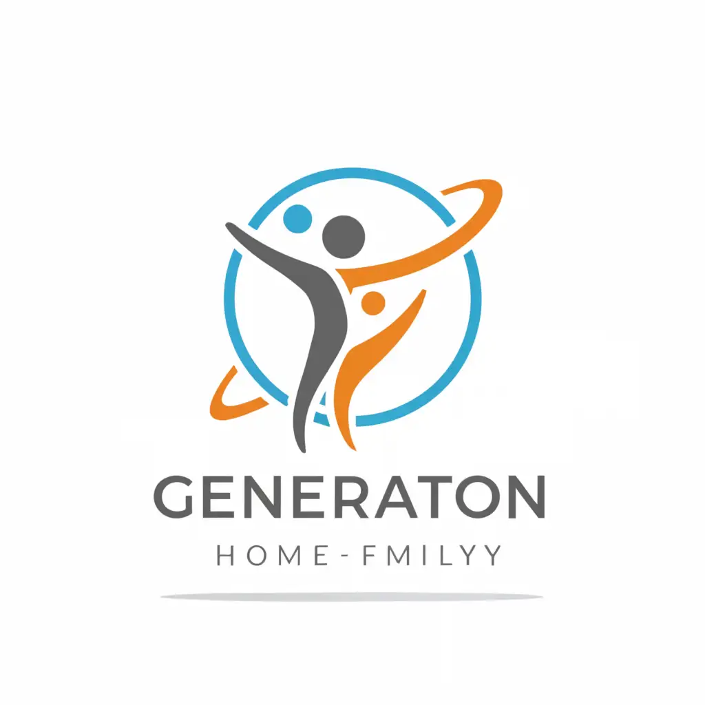 a logo design,with the text 'generation', main symbol:planet and family,Minimalistic,be used in Home Family industry,clear background