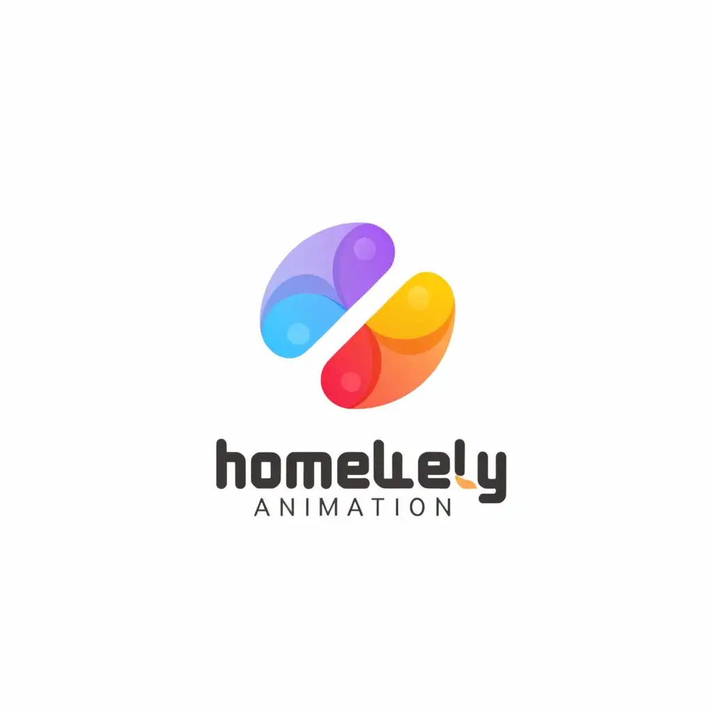 a logo design,with the text "Homely Animation", main symbol:Circle,Moderate,clear background