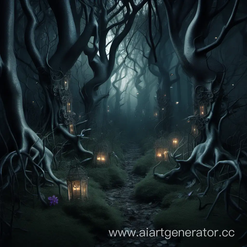 Enchanted-Dark-Fairy-Tale-Forest-with-Mysterious-Creatures