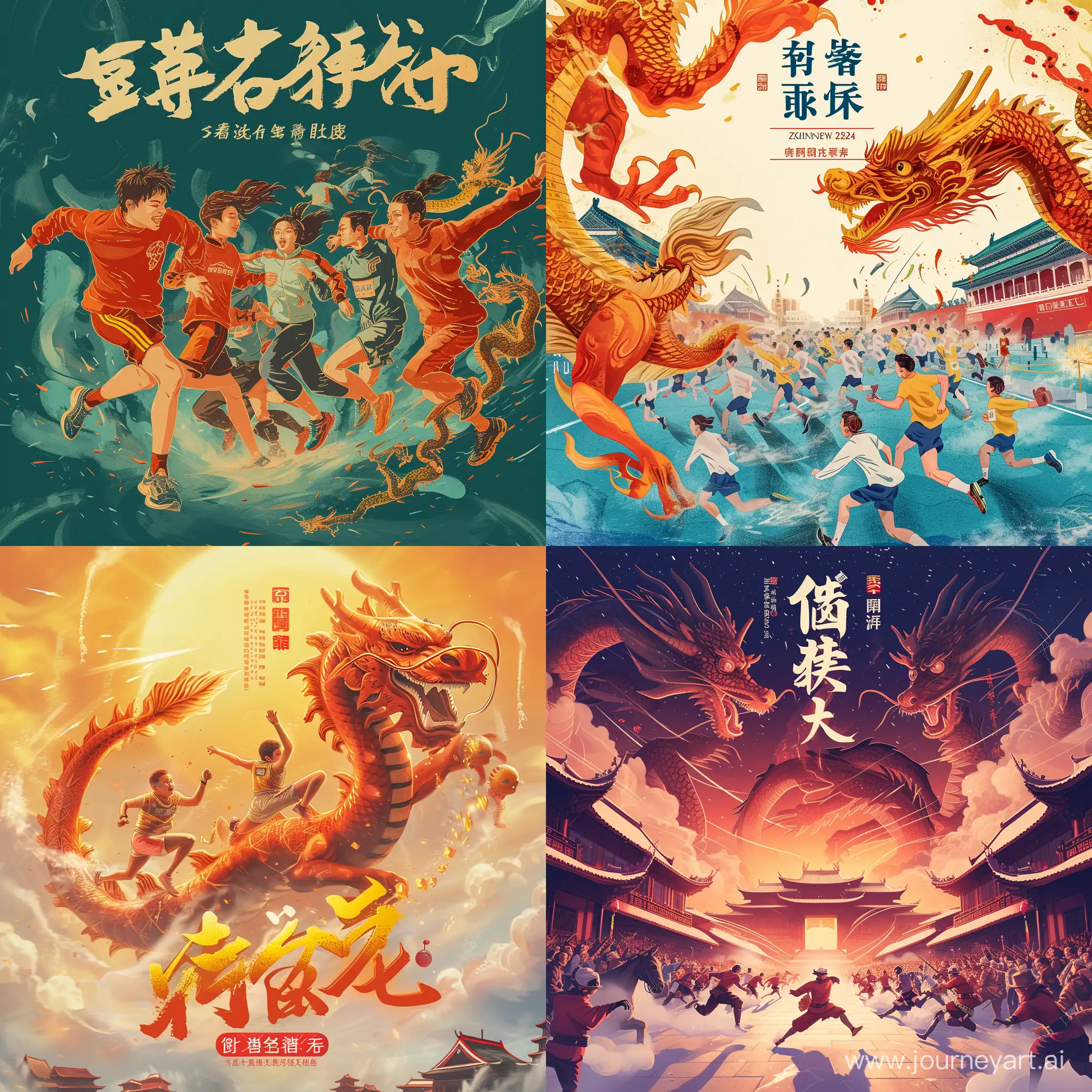 Zhongshan-University-Flying-Dragon-Running-Teams-2024-New-Years-Paired-Running-Event-Poster