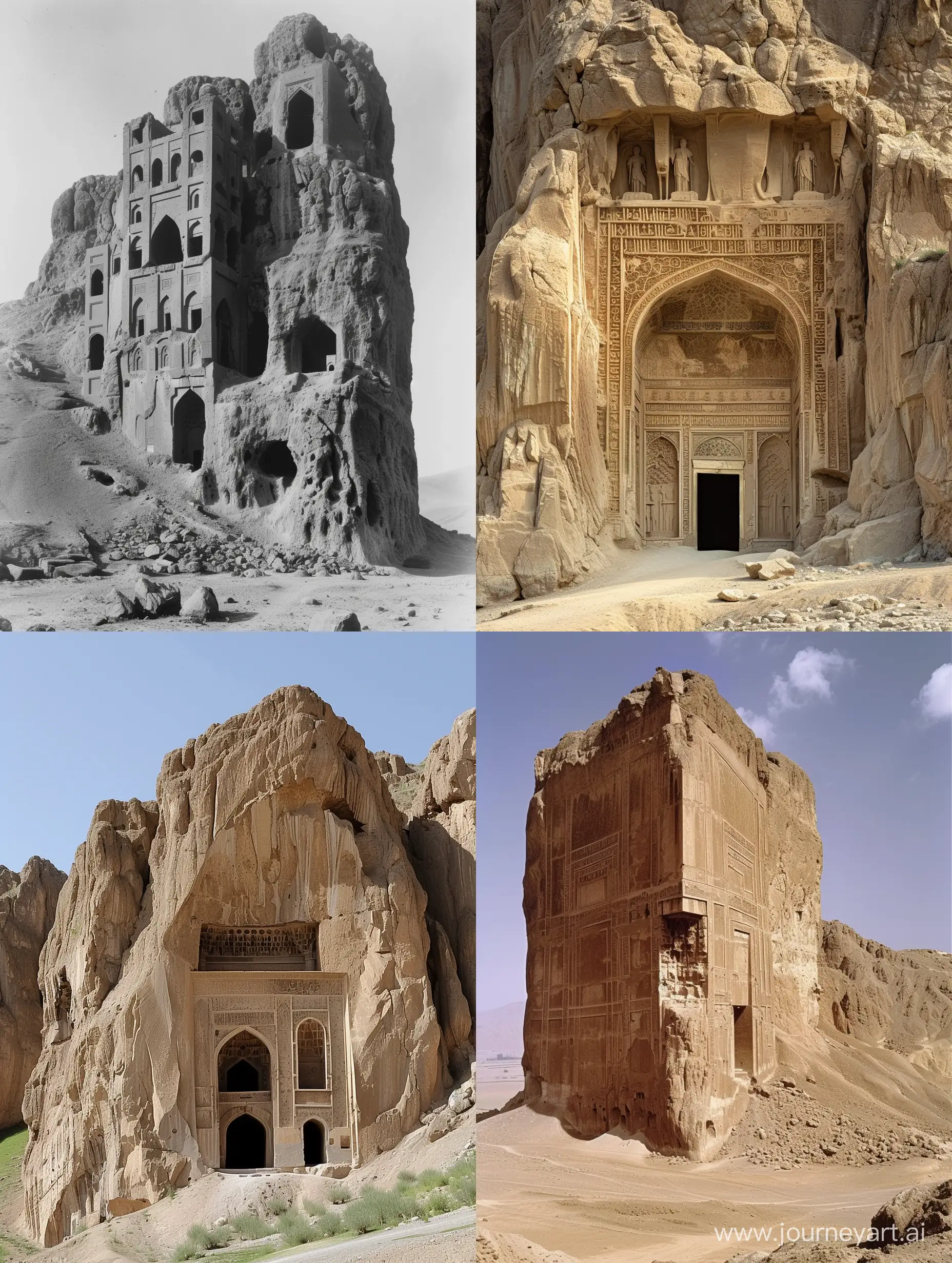 طاق بستان کرمانشاه در ۱۰۰۰ سال پیش