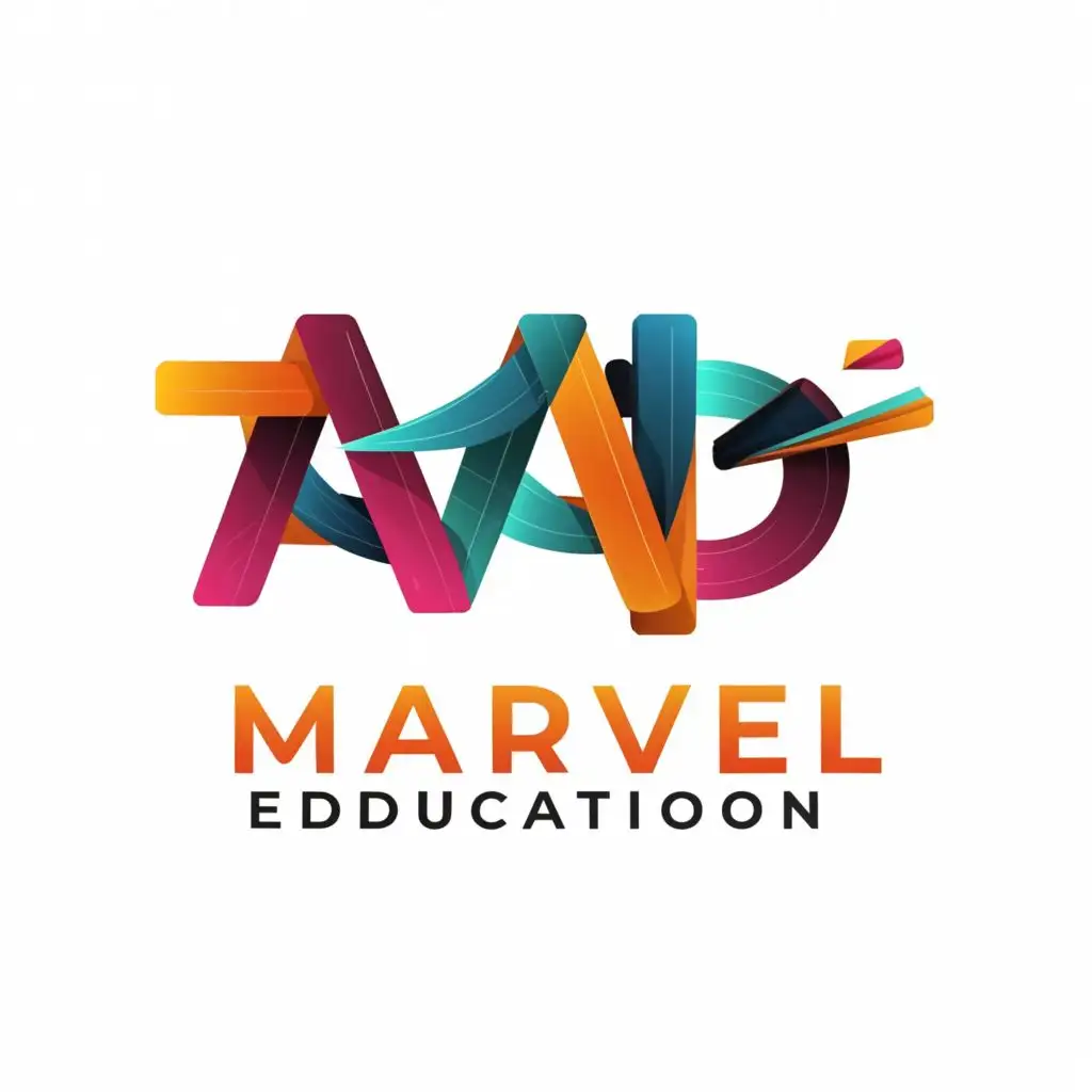 a logo design,with the text "Marvel education", main symbol:AD,Moderate,be used in Education industry,clear background