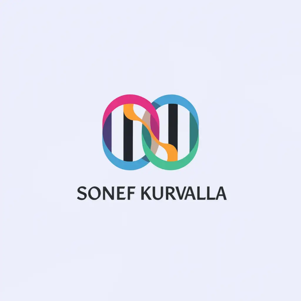 a logo design,with the text "Sonef Kurlawala", main symbol:Absract,Minimalistic,clear background