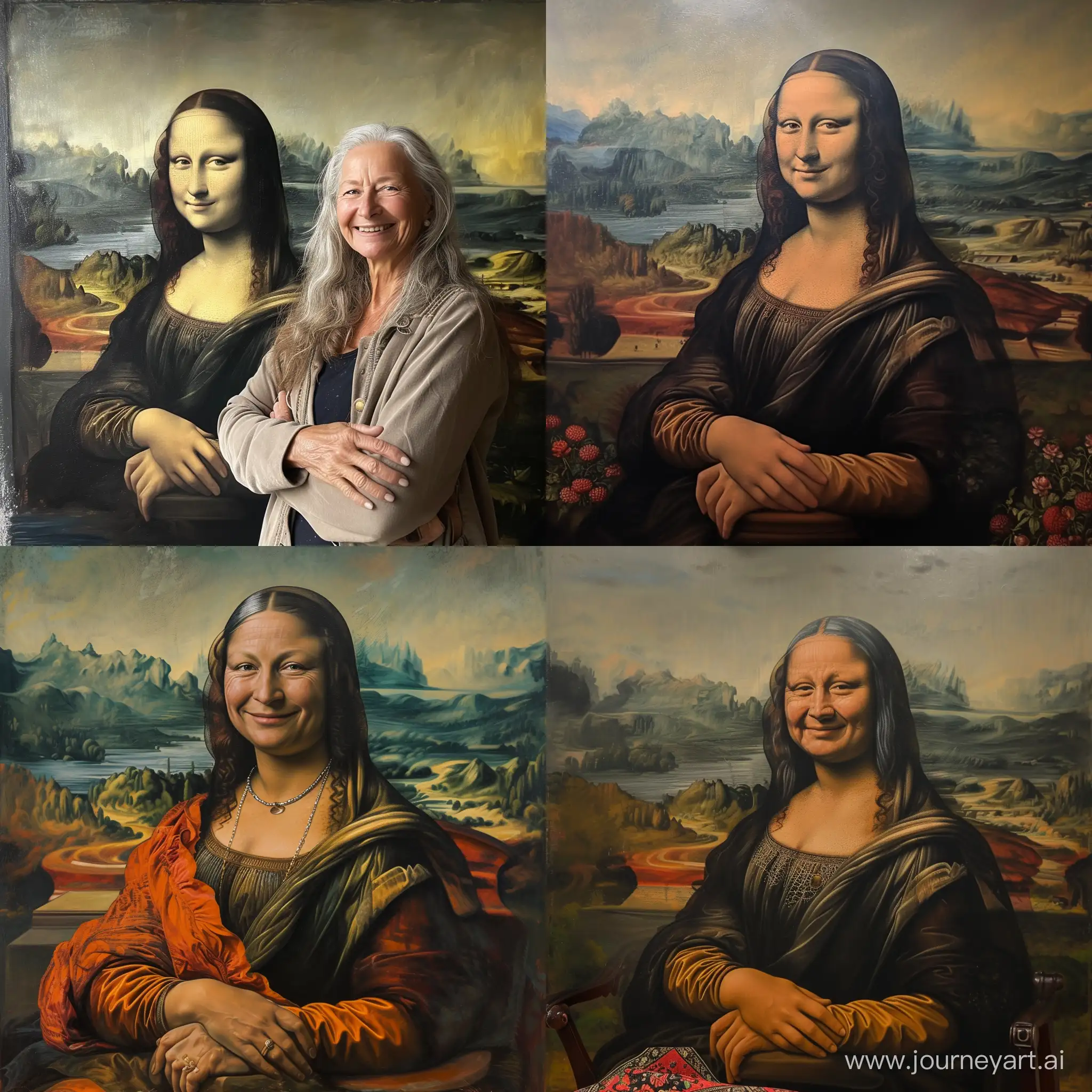 Erna-Solberg-Portrayed-as-Joyful-Mona-Lisa-Painting