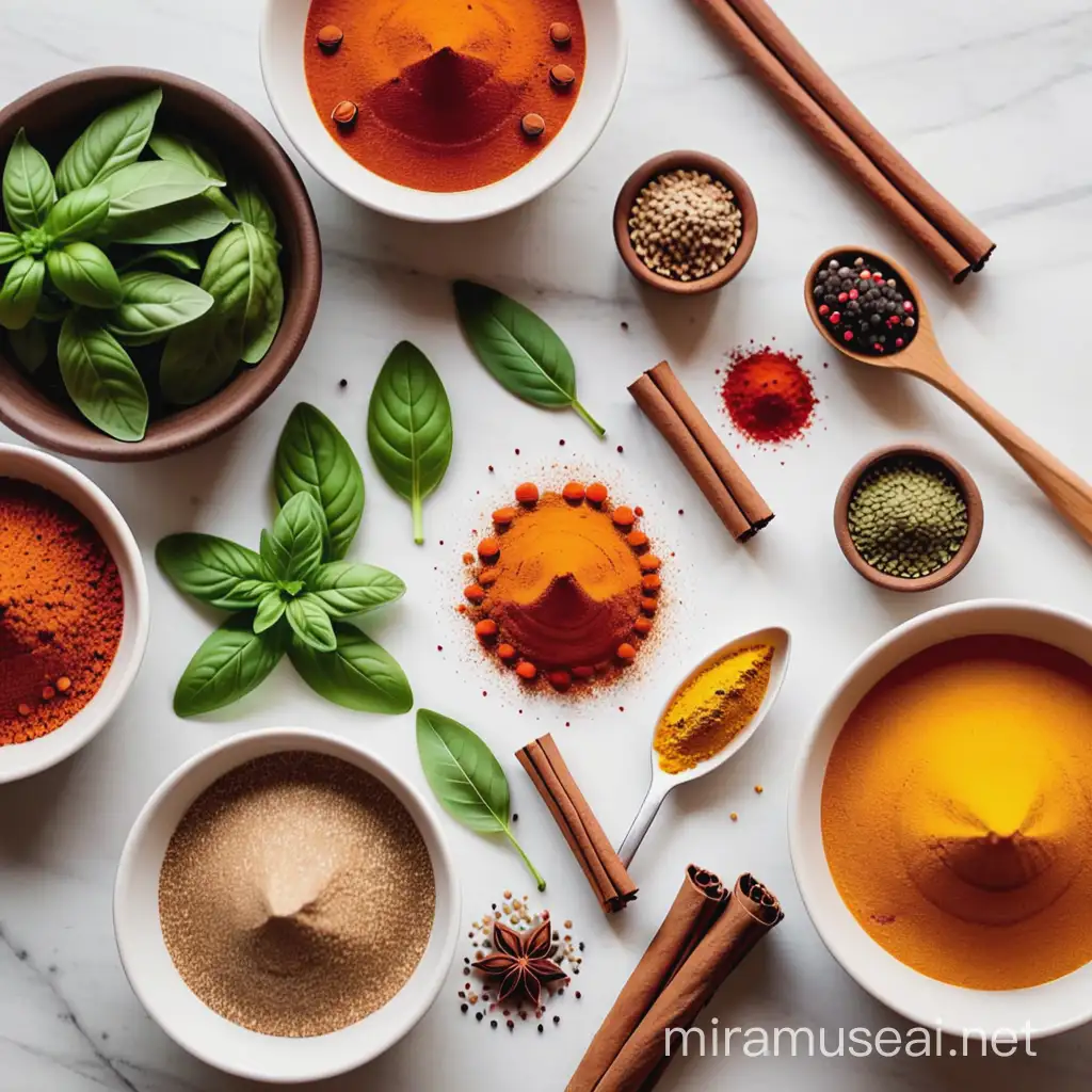 Creative Post Featuring Herbs and Spices in an Aesthetic Display