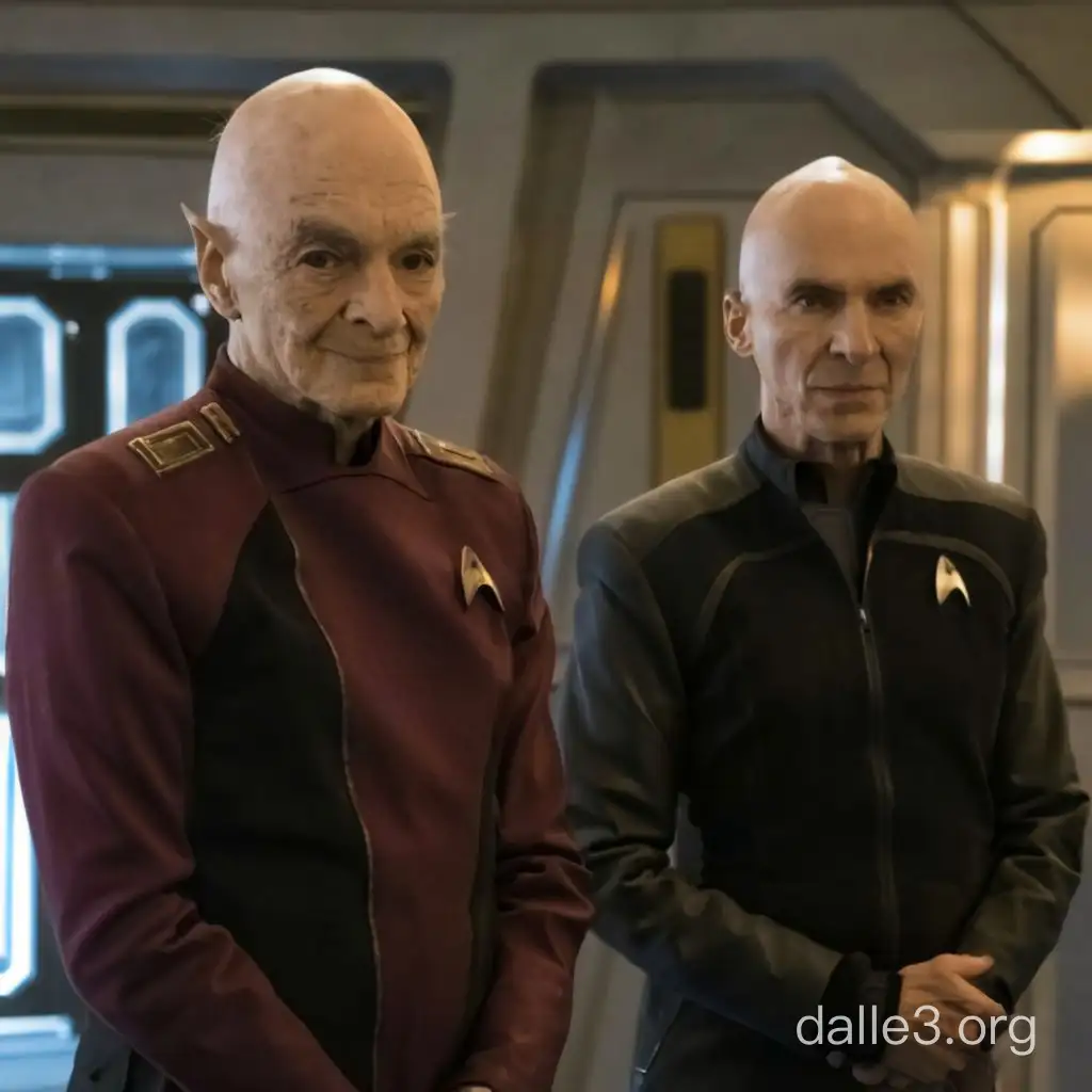 Picard and Dathon at El-Adrel (from star Trek the next generation)