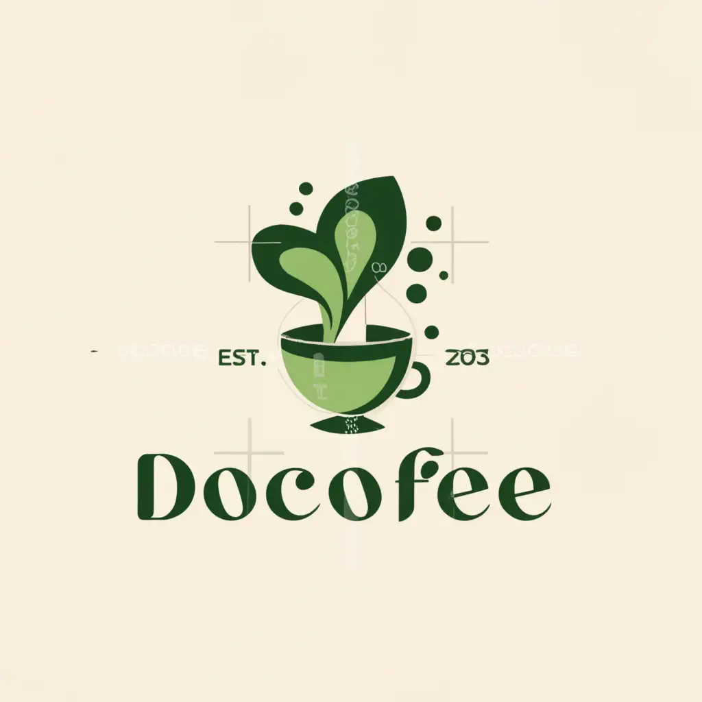 LOGO-Design-For-Docofee-Mermaid-Green-Coffee-Emblem-with-Modern-Simplicity