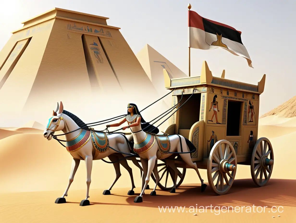 Египетская колесница в пустыни 