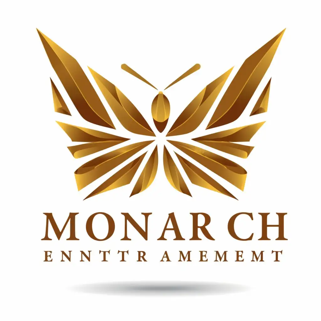 a logo design,with the text "Monarch Entartaiment", main symbol:Butterfly,Moderate,be used in Entertainment industry,clear background