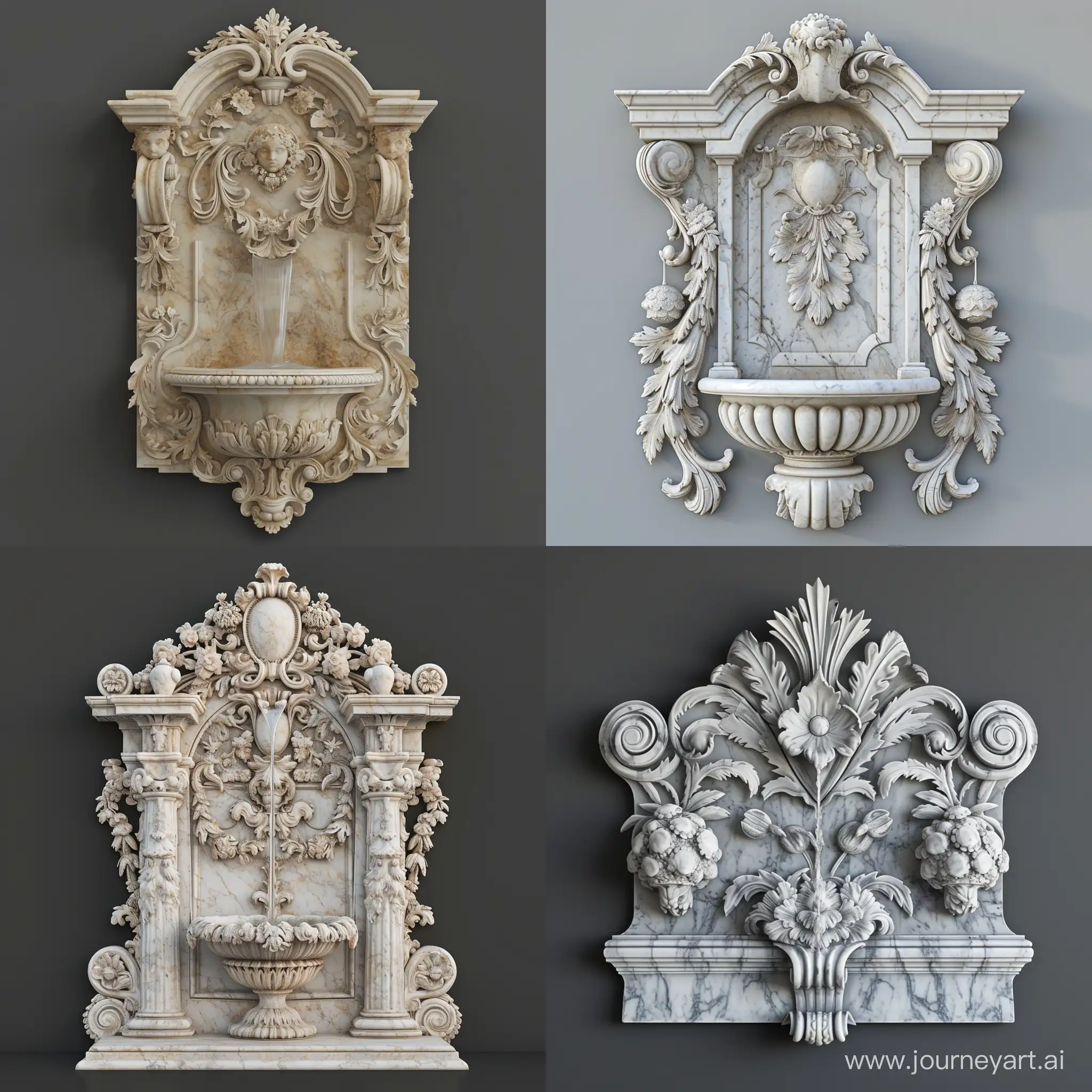 Elegant-Marble-Rococo-Wall-Fountain-with-ZDepth-Texture