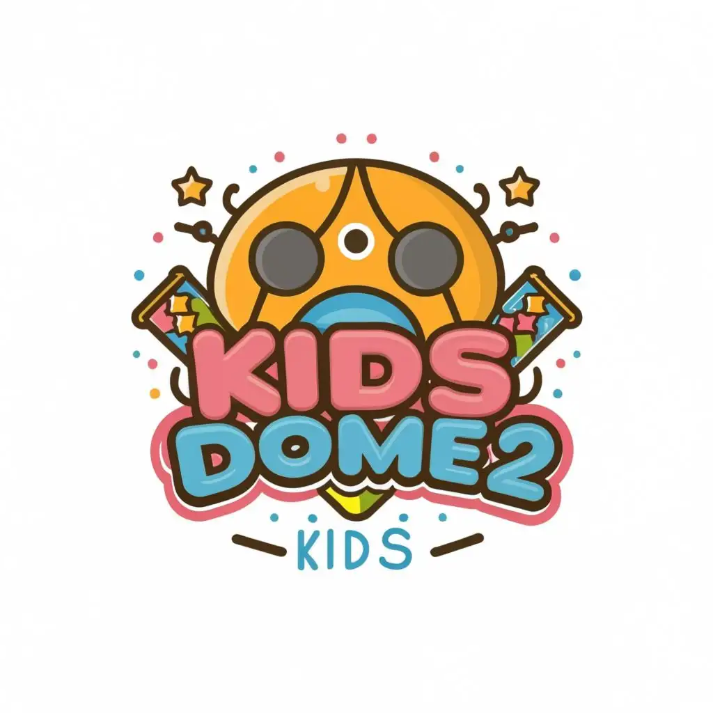 logo, Gaming symbols, with the text "Kids Dome2", typography, be used in Events industry