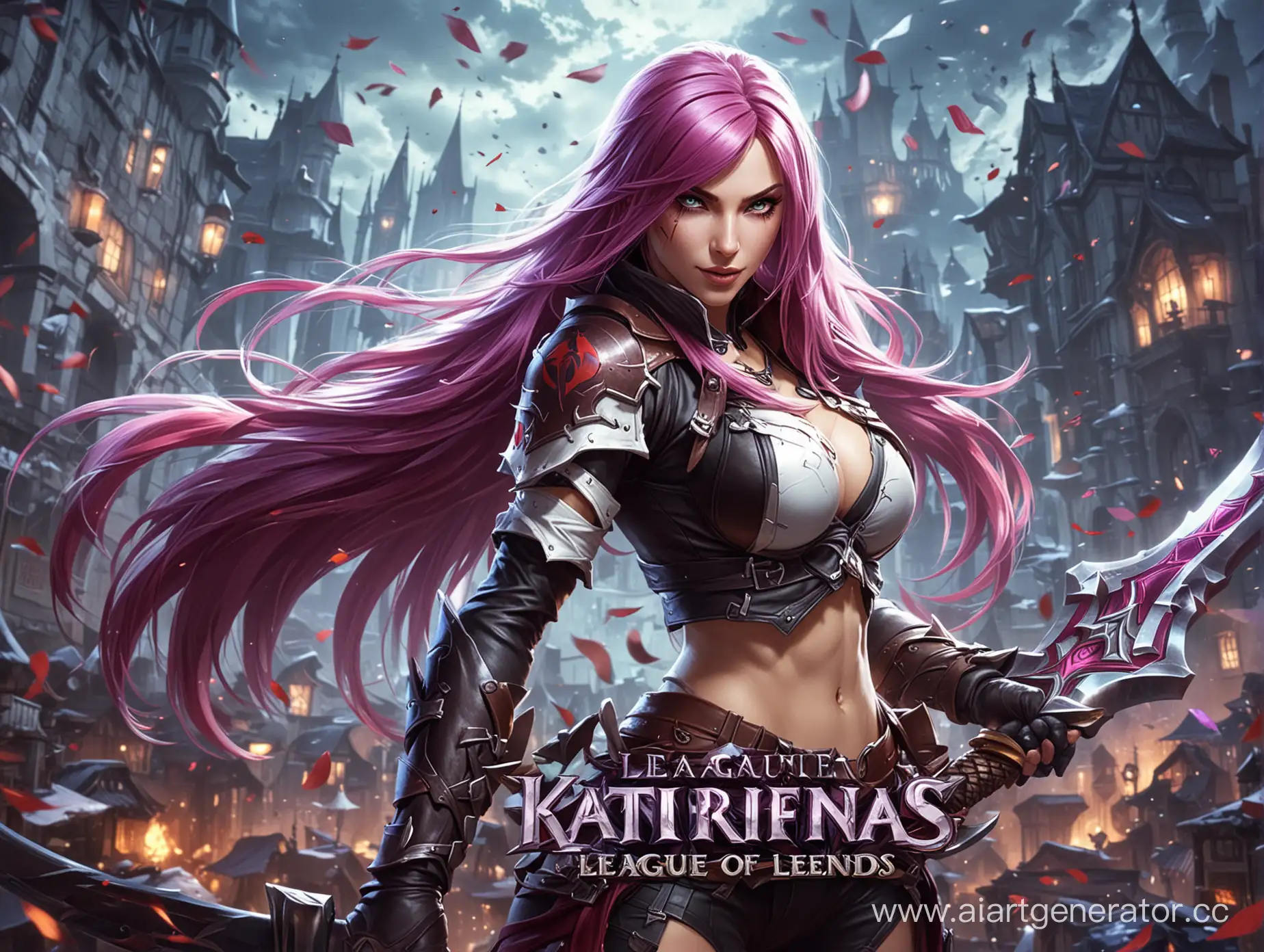 Katarina-from-League-of-Legends-with-Stunning-Background-for-Twitch-Banner