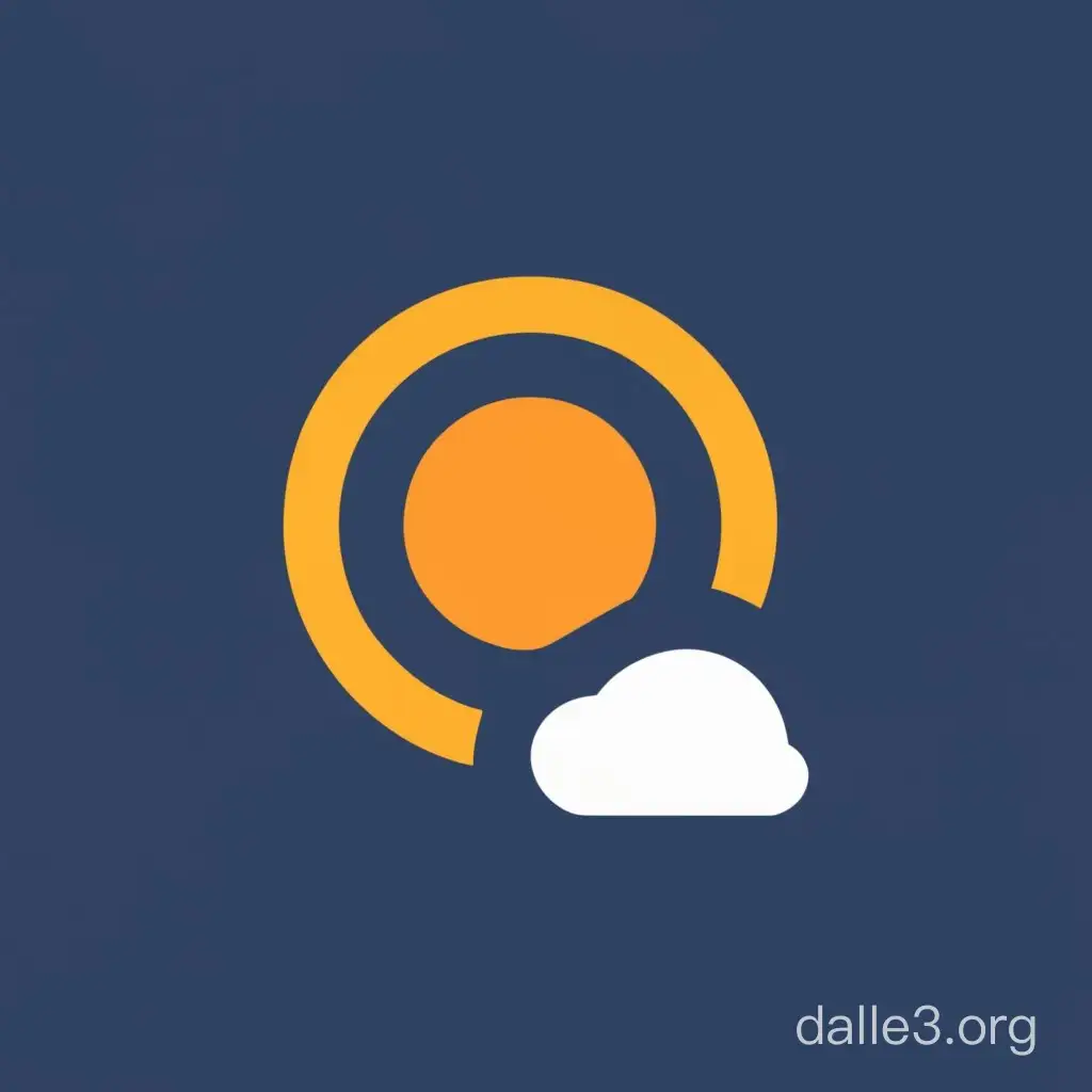 cool simple modern logo for weather app