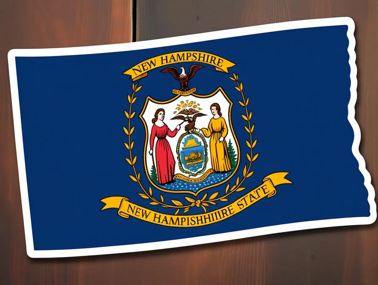 Patriotic Pride Display the New Hampshire State Flag Bumper Sticker with Style