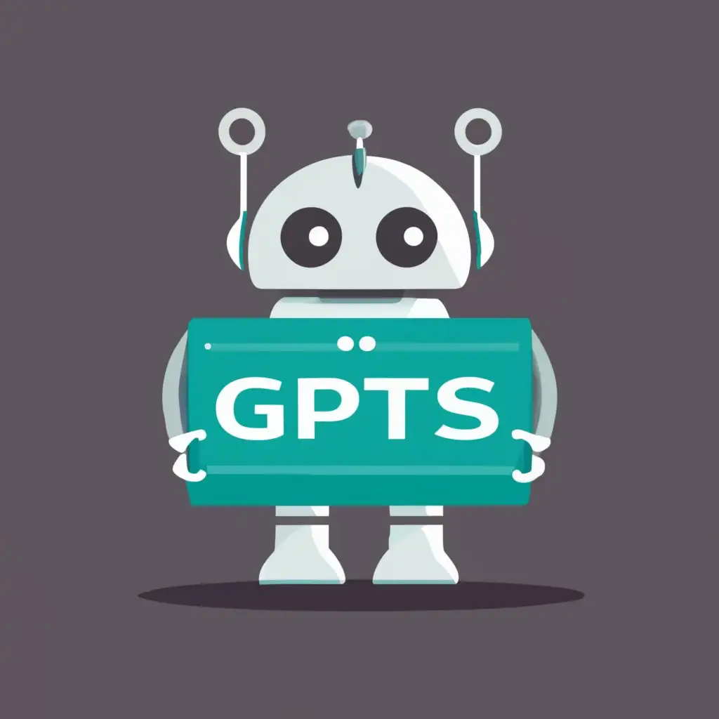 logo, robot, with the text "GPTs", typography, be used in Internet industry