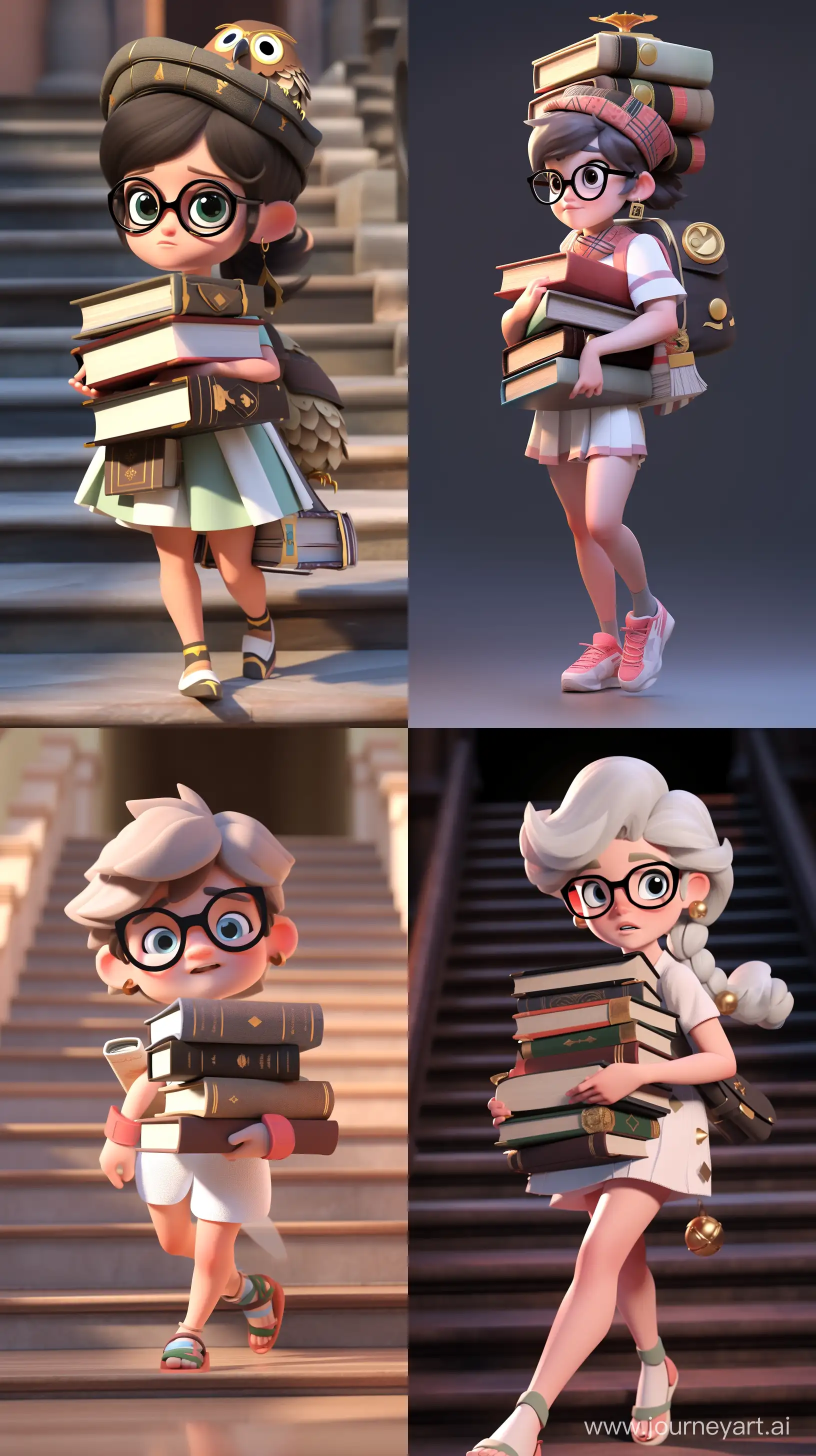 Athena-Scholar-Student-in-PixarStyle-3D-Animation-with-Glasses-and-Books