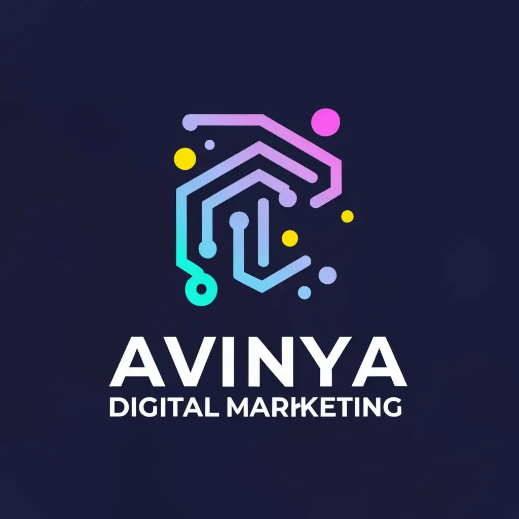 a logo design,with the text "Avinya Digital marketing", main symbol:Digital advertising,Moderate,clear background