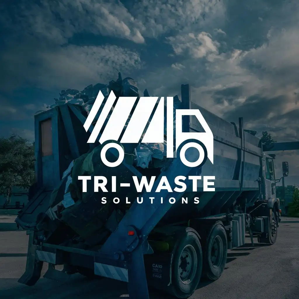 LOGO-Design-for-TriWaste-Solutions-Dynamic-TruckInspired-Typography