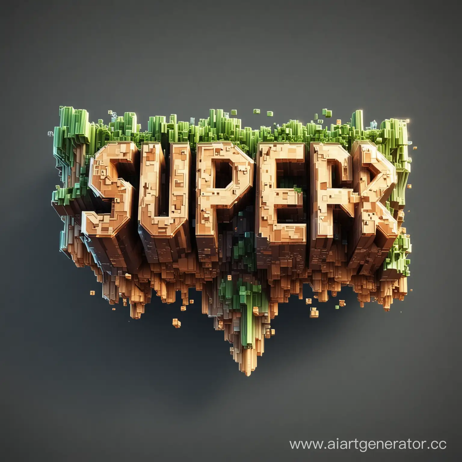 Dynamic-3D-Text-SUPER-in-Minecraft-Style-on-Transparent-Background