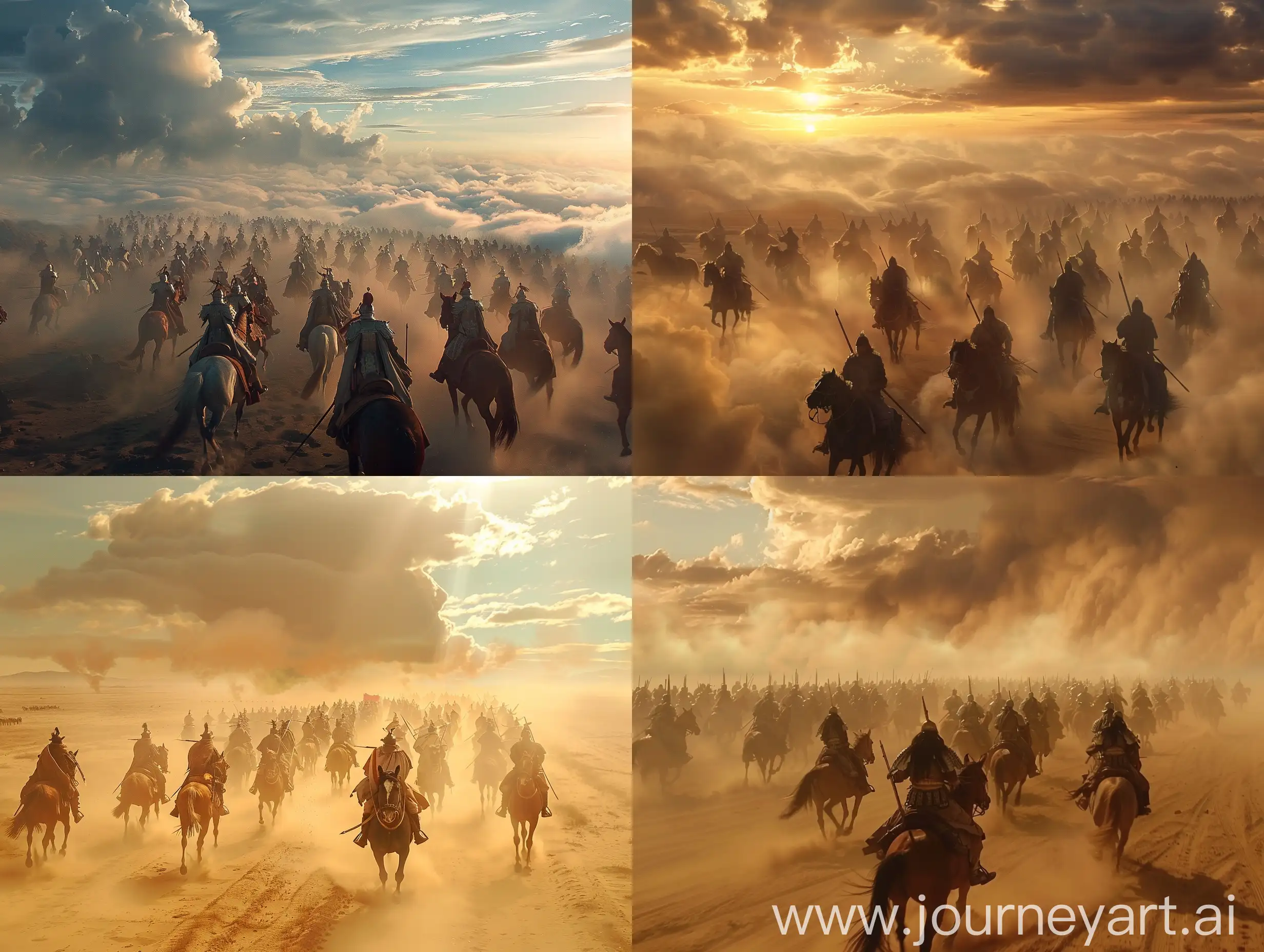 Zhao-Yun-Leading-Thousands-of-Troops-and-Horses-Amidst-Rolling-Clouds