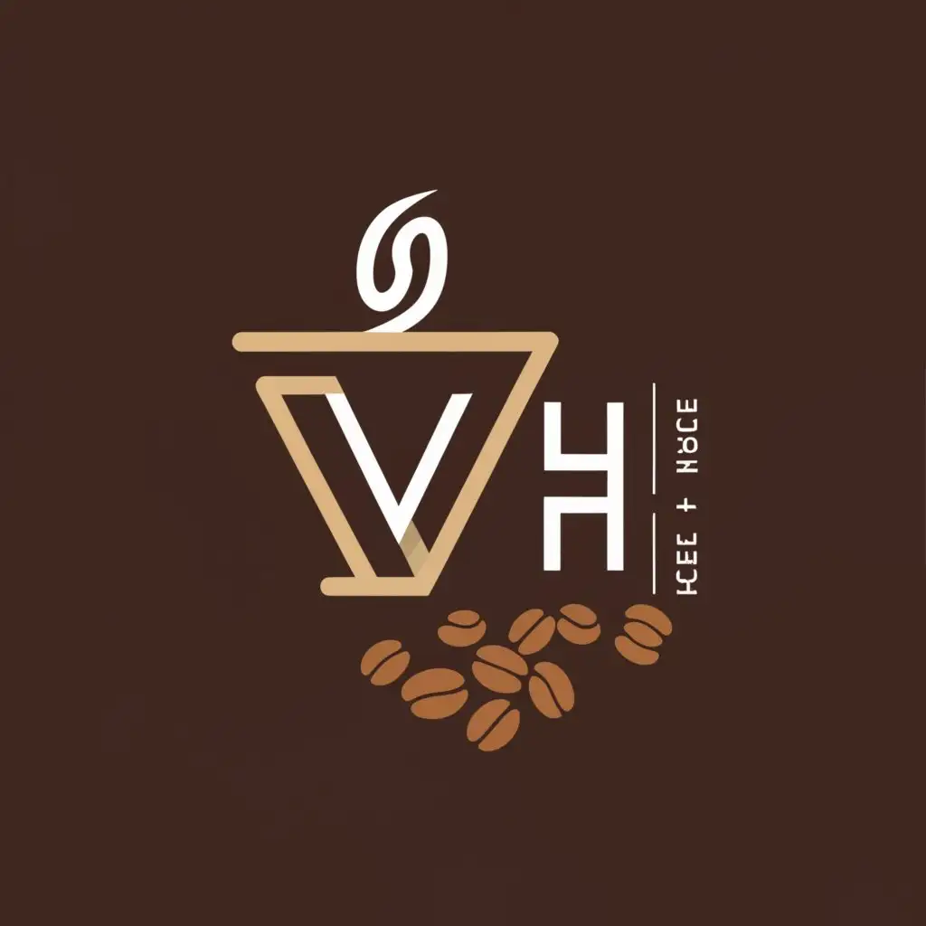 a logo design,with the text "VH", main symbol:coffee,Moderate,be used in Restaurant industry,clear background