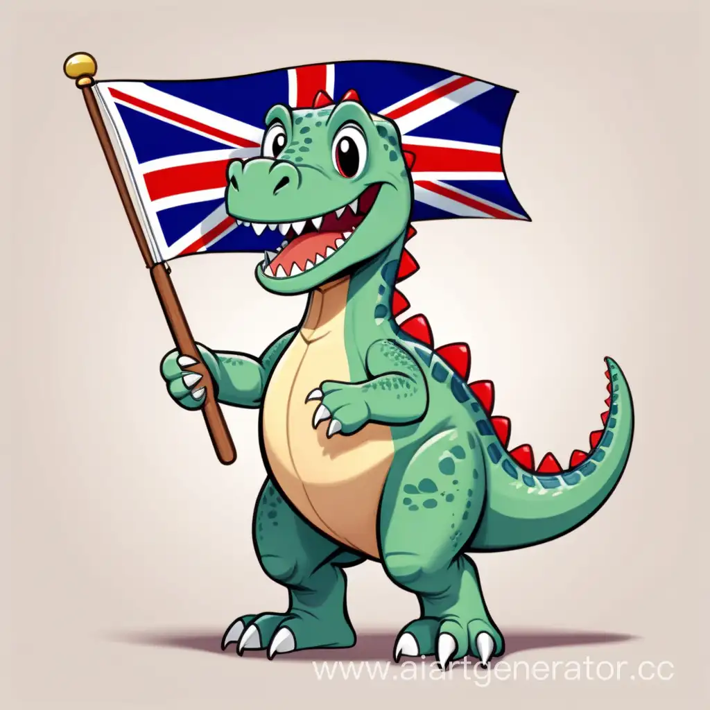 Cheerful-Cartoon-Dinosaur-Waving-British-Flag