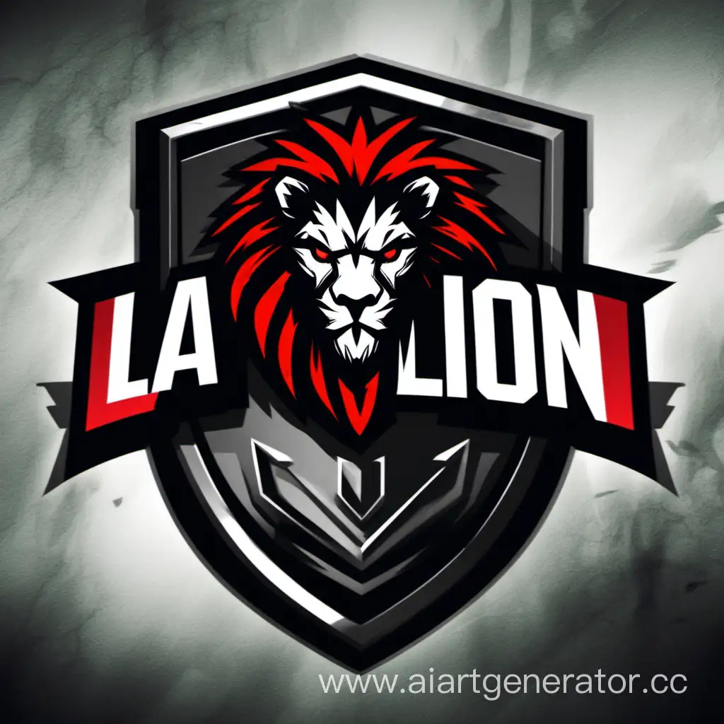 LaLion-Esports-Team-Logo-for-Tom-Clancys-Six-Siege-Distorted-Glitch-Art-in-Red-and-Gray