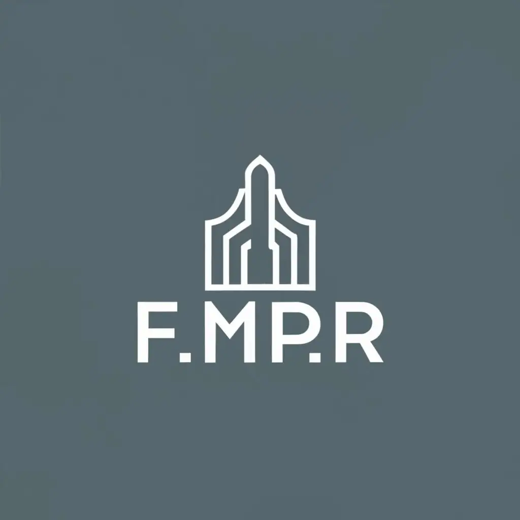 logo, logo, futuristic logo of a skyscraper and Moroccan door, with the text "F.M.P.R", typography, be used in Medical Dental industry