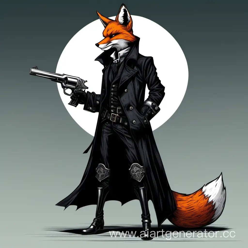 Gothic-Fox-with-Revolver-and-HighCollared-Coat