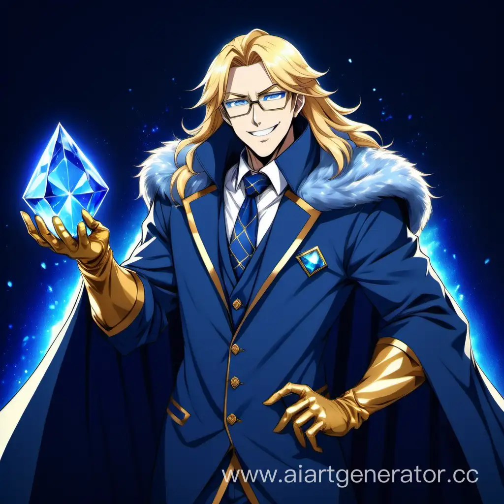 Mysterious-Anime-Character-in-Elegant-Blue-Cloak-with-Lightning-Background