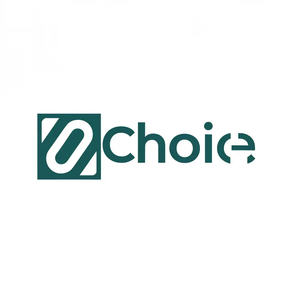 a logo design,with the text 'Choice', main symbol:the word choice,Minimalistic,be used in Technology industry,clear background