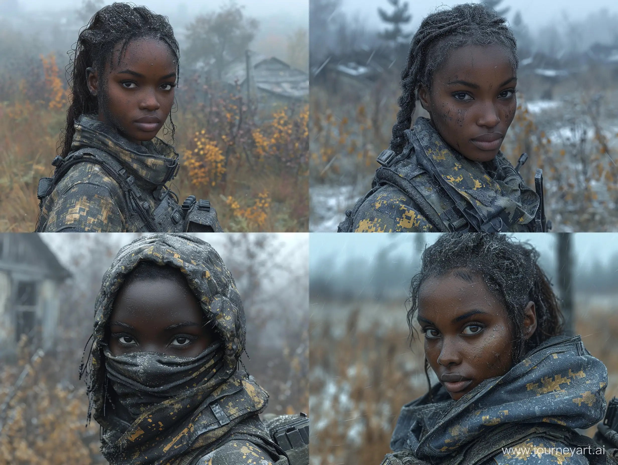 Ebony-Skin-Female-Mercenary-in-STALKER-Black-Tactical-Gear