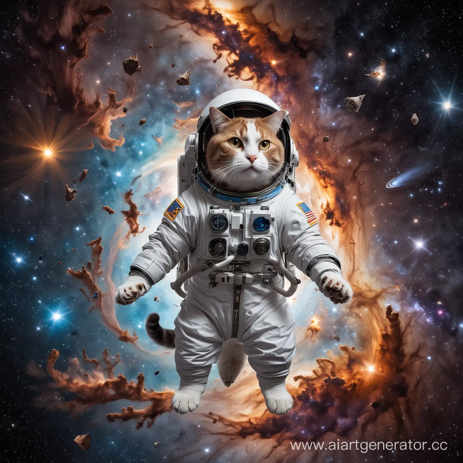 Cosmic-Cat-Floating-in-Space-with-Wonder-and-Curiosity
