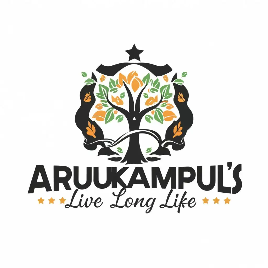 logo, Arc, tree, star, with the text "Aruukampul's, Live Long Life, ALB", typography, be used in Medical Dental industry