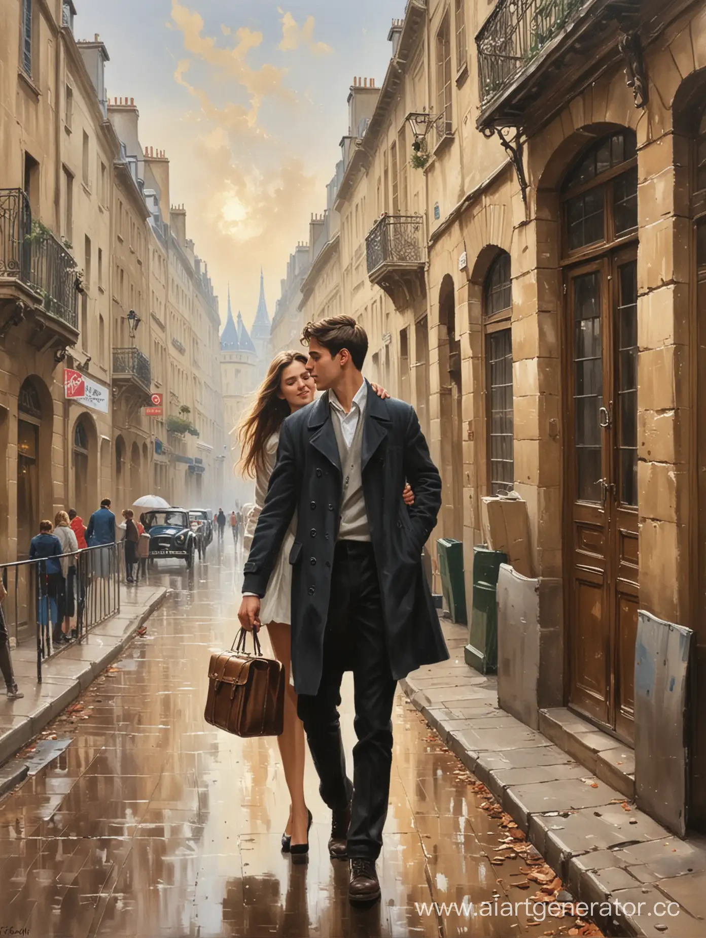 Young-Couple-Enjoying-Parisian-Adventure