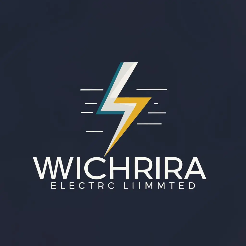 a logo design,with the text "Wichira Electric Power Limited", main symbol:the flash,complex,clear background