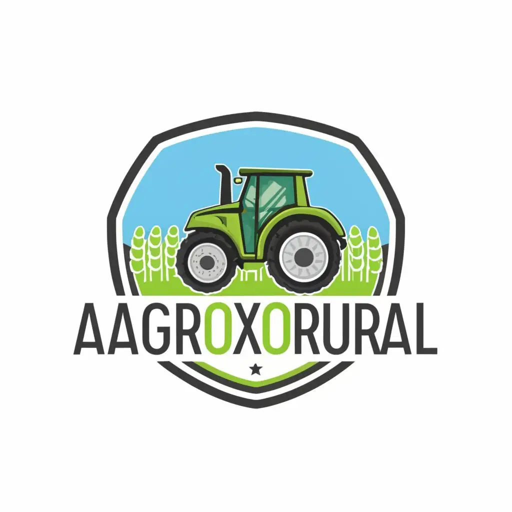 logo, tractor, with the text "AgroExpoRural", typography