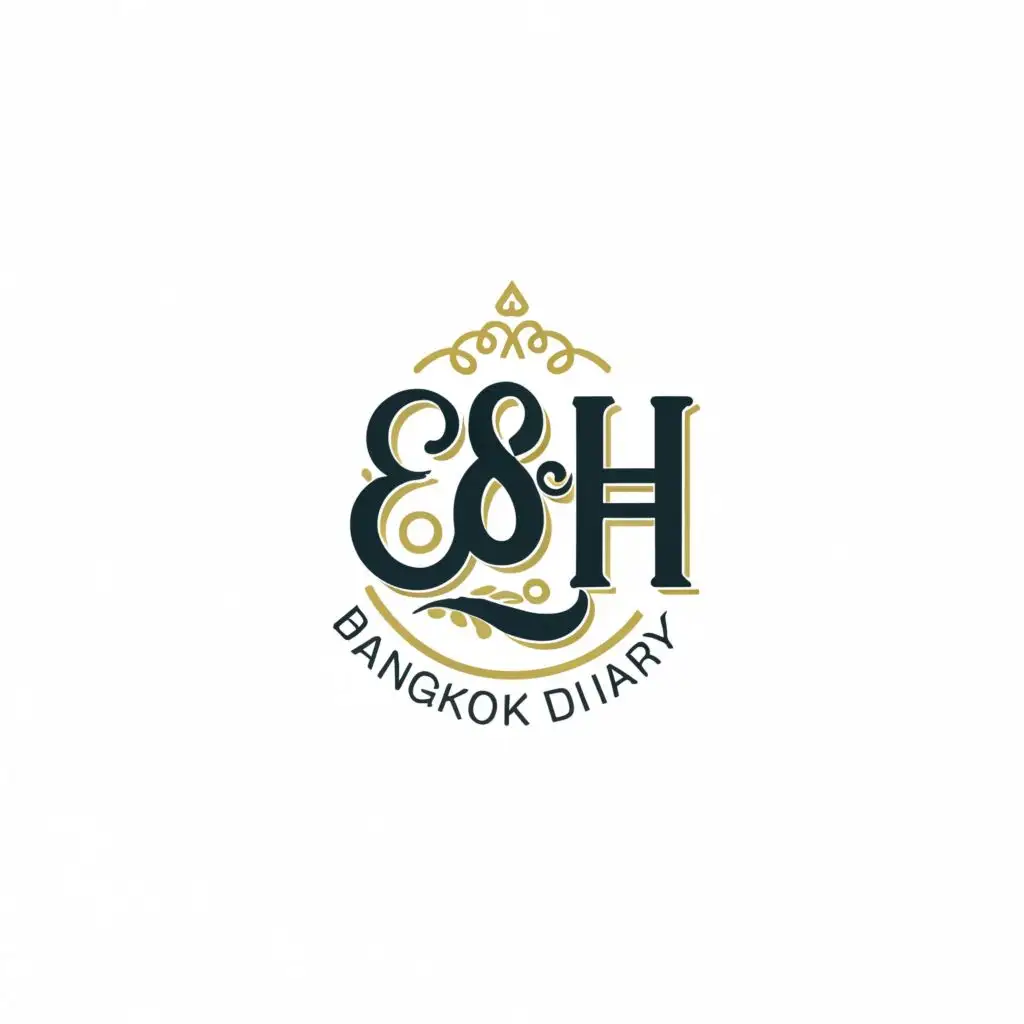 logo, E&H, with the text "E&H Bangkok Diary", typography