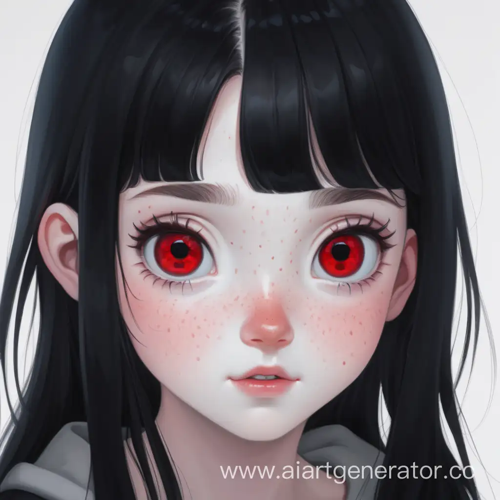 Mysterious-Elegance-Portrait-of-a-Freckled-Teen-with-RubyRed-Eyes