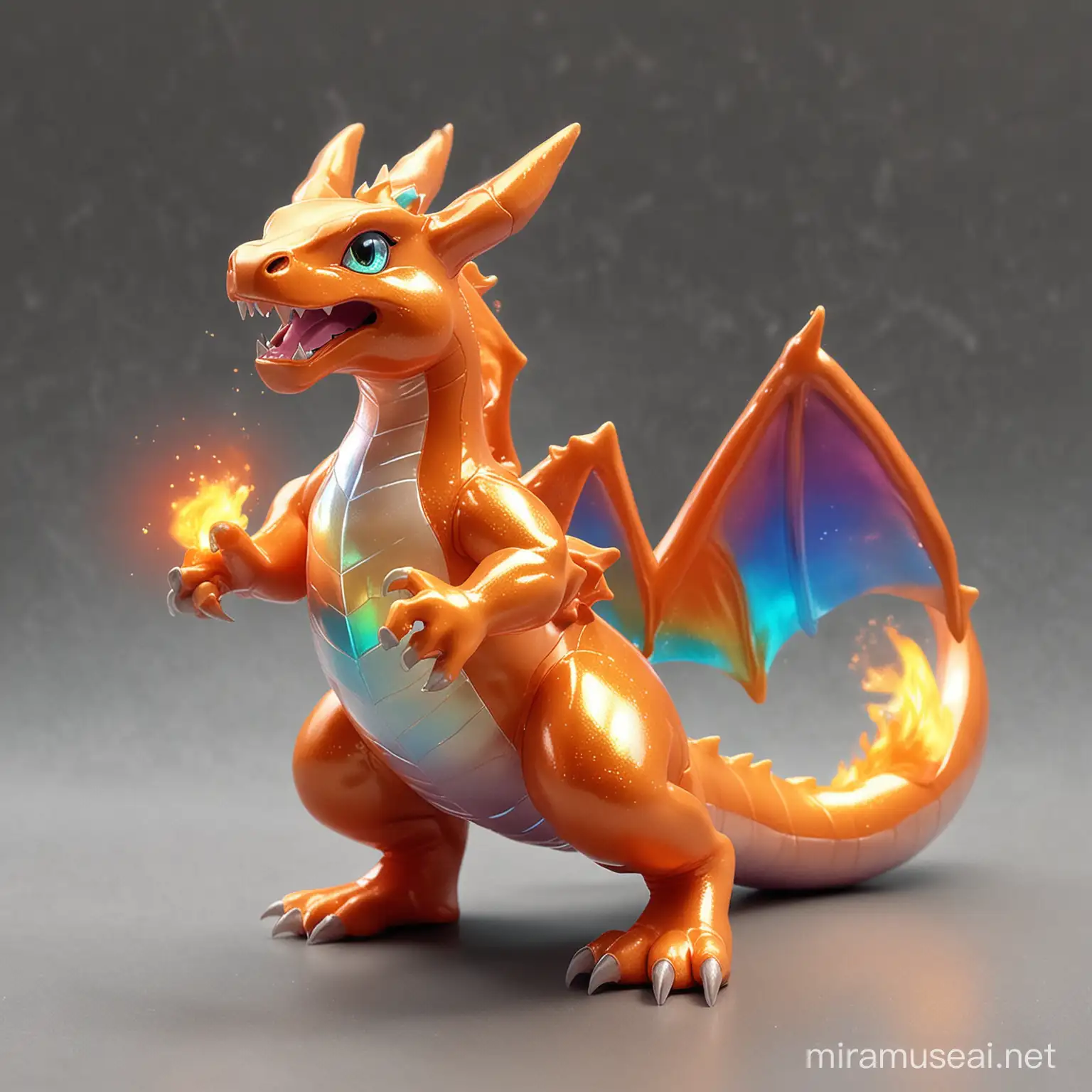 Chromatic Iridescent Shiny Charizard Illustration