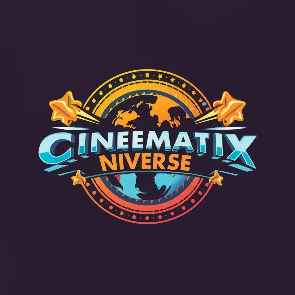 logo, Movie, with the text "Cinematix Universe", typography, be used in Entertainment industry
