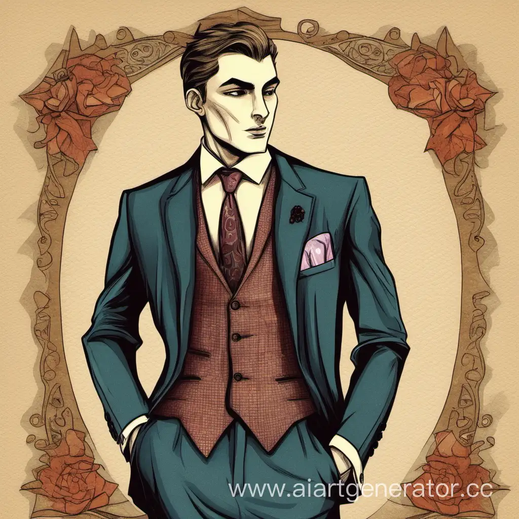 Elegant-Man-in-a-Beautiful-Suit-February-23-Postcard