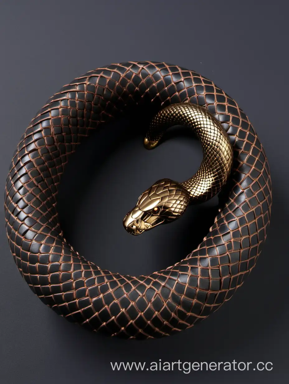 EcoLeather-Snake-Toroid-Sculpture