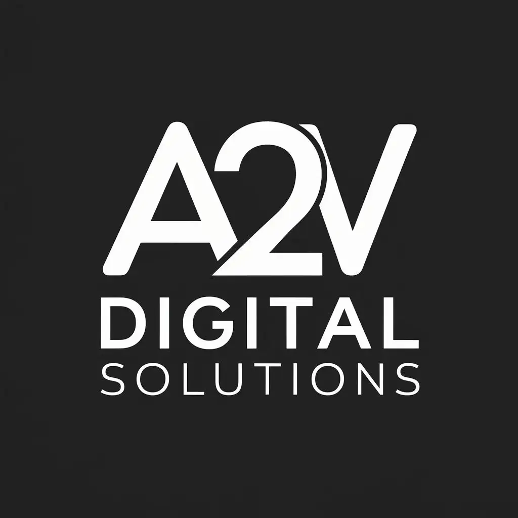 logo, Technology, with the text "A2V Digital Solutions", typography, be used in Technology industry, 2 behind the A and B